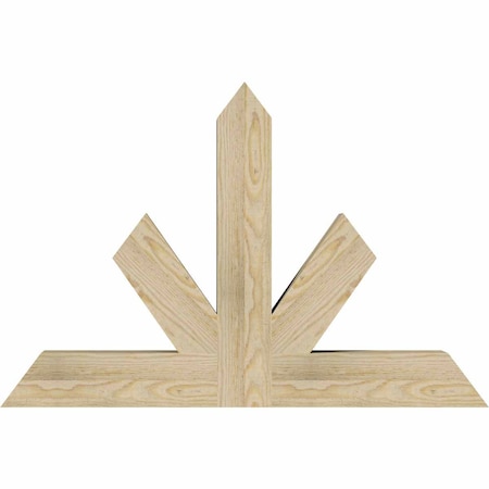 Saratoga Rough Sawn Timber Gable Bracket, Douglas Fir, 36W X 24H X 4D X 4F, 16/12 Pitch